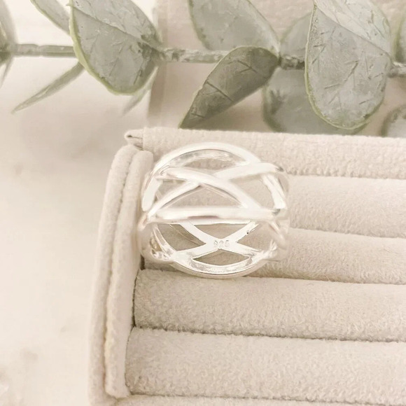 925 Sterling Silver Wide Ring Band Chunky Ring Band Minimalist Ring Thick Ring - Picture 9 of 10